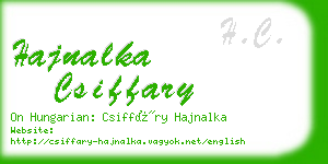 hajnalka csiffary business card